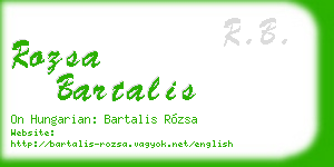 rozsa bartalis business card